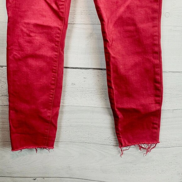 Gap Denim Womens Legging Jegging Jeans Wild Rose Raw Hem Ankle Size 4 | 27 Reg - Picture 4 of 10